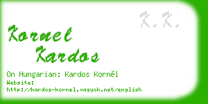 kornel kardos business card