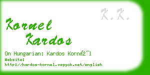 kornel kardos business card